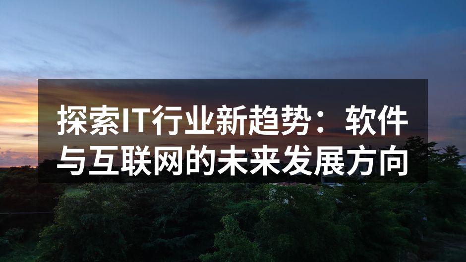 探索IT行业新趋势：软件与互联网的未来发展方向